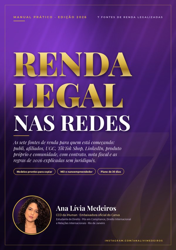 Capa do manual Renda Legal nas Redes
